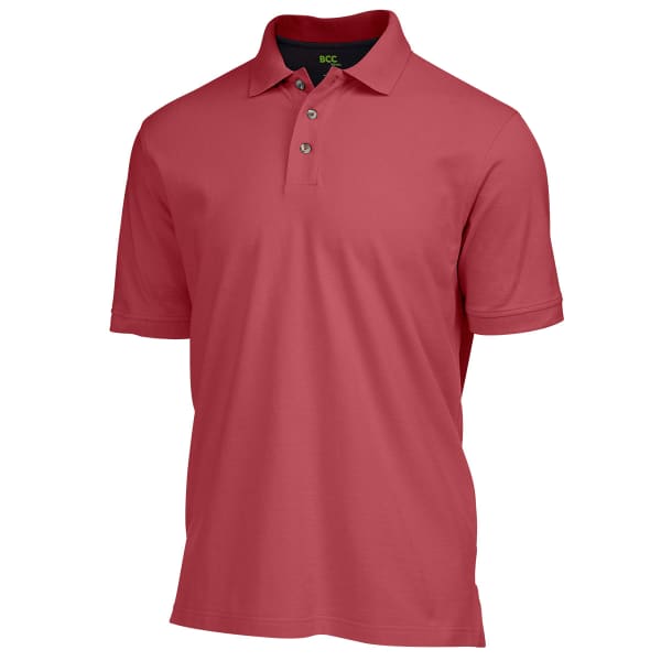 BCC Men's Solid Pique Polo