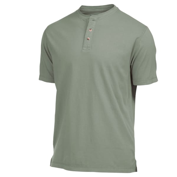 NATURAL BASIX Men's Garment Dyed Henley Shirt