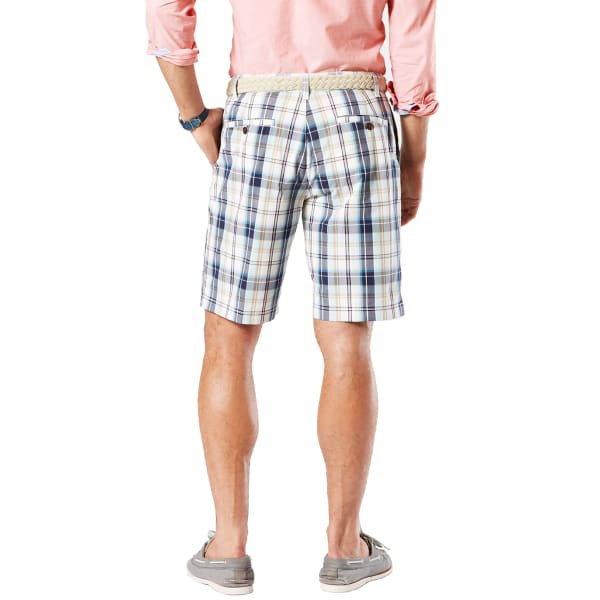 DOCKERS Men's Cerritos Plaid Perfect Flat-Front Shorts