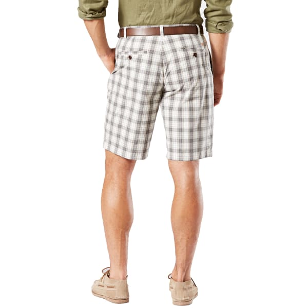 DOCKERS Men's Lancaster Plaid Perfect Flat-Front Shorts