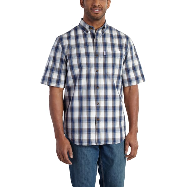 CARHARTT Men's Essential Plaid Button-Down Short-Sleeve Shirt