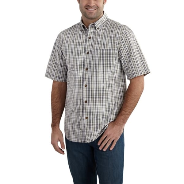 CARHARTT Men's Essential Plaid Button Down Short-Sleeve Shirt