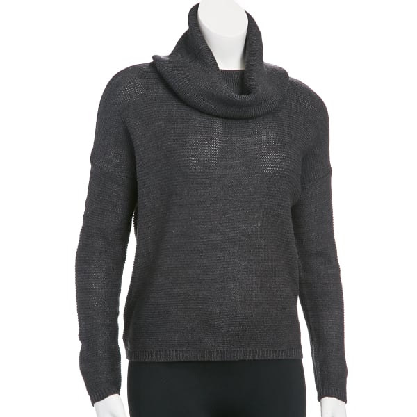 AMBIANCE Juniors' Cowl Neck Drop Shoulder Sweater