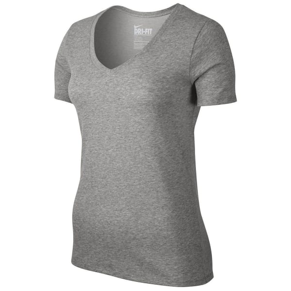 NIKE Women's Dri-FIT Cotton 2.0 V-Neck Short-Sleeve Tee