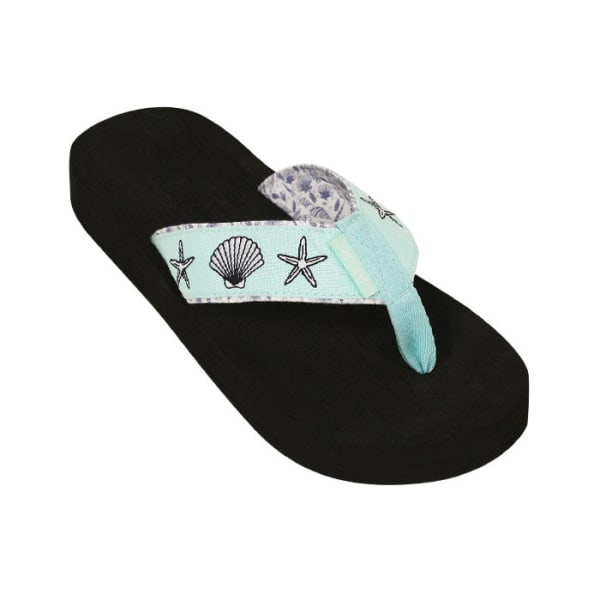 TIDEWATER Women's Mint Shells Flip-Flops