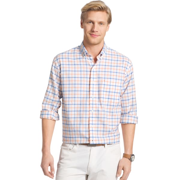 IZOD Men's Oxford Plaid Long-Sleeve Shirt