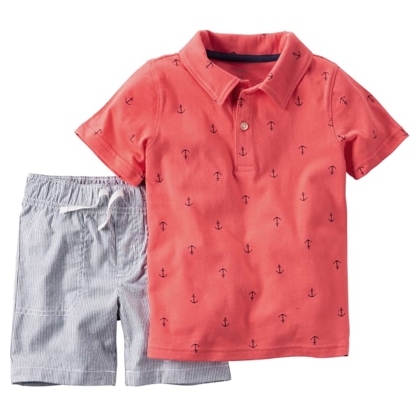 CARTER'S Baby Boys' Anchor Polo & Shorts 2-Piece Set