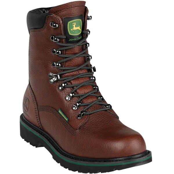 JOHN DEERE Men's 8" Waterproof Lace-Up Boots