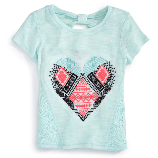 MISS CHIEVOUS Girls' Short-Sleeve Hacci Bow Back Tee