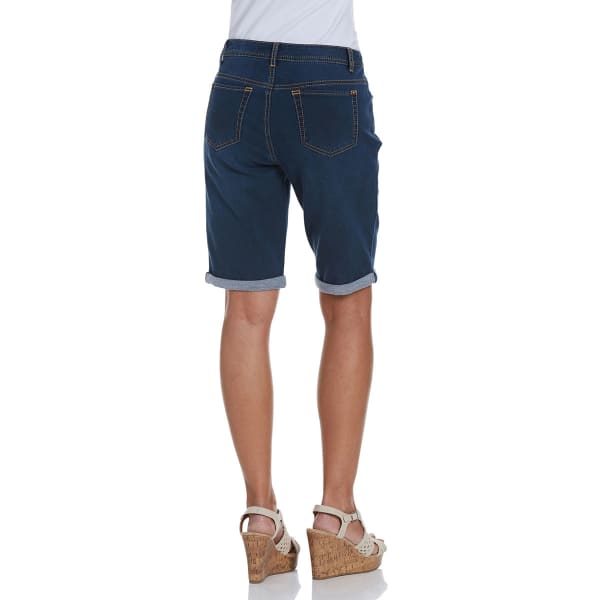 BACCINI Women's Cuffed Denim Bermuda Shorts