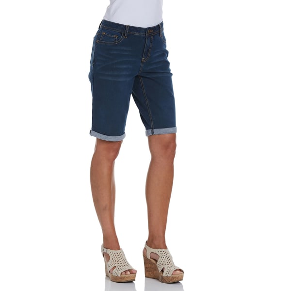 BACCINI Women's Cuffed Denim Bermuda Shorts