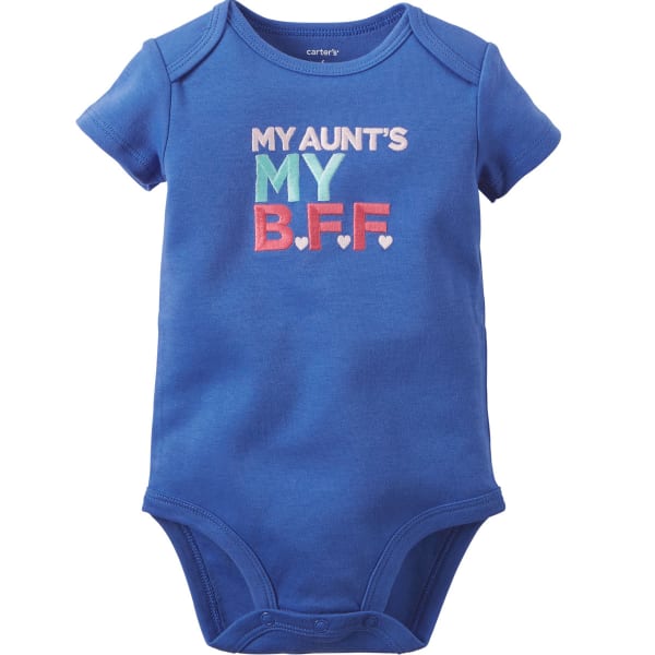 CARTER'S Infant Girls' Short-Sleeve "My Aunt's My BFF" Slogan Bodysuit