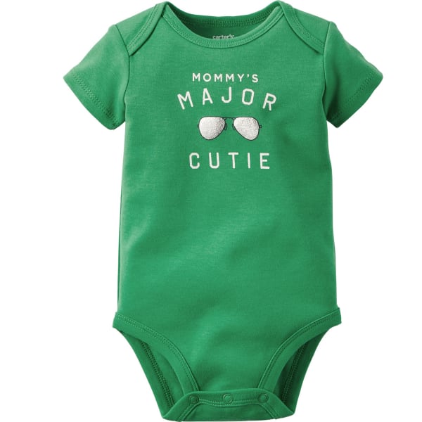 CARTER'S Infant Boys' Short-Sleeve "Mommy's Major Cutie" Slogan Bodysuit