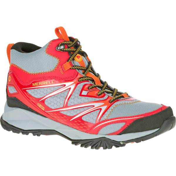 MERRELL Men's Capra Bolt Mid Waterproof Hiking Boots, Bright Red