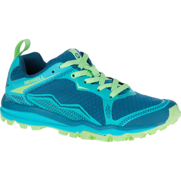 MERRELL Women's All Out Crush Light Trail Running Shoes, Bright Green