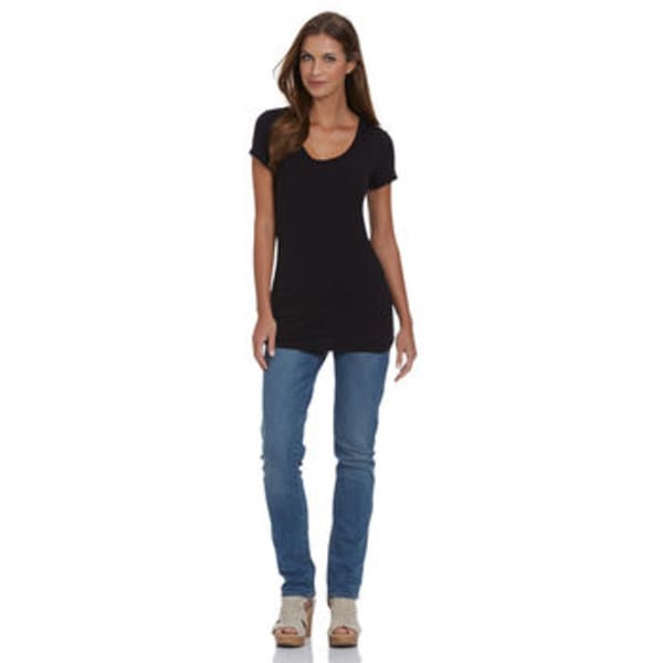 TRESICS FEMME Women's Scoop Neck Cap Sleeve Tee