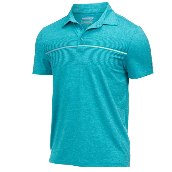 LAYER 8 Men's Screen Print Stretch Heather Polo