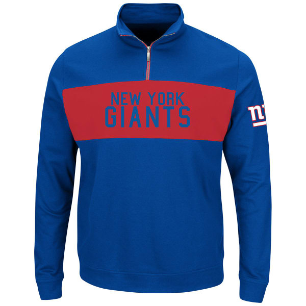 NEW YORK GIANTS Men's Goal Line 1/4  Zip Fleece Pullover