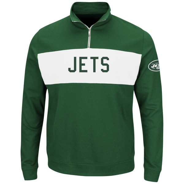 NEW YORK JETS Men's Goal Line 1/4 Zip Fleece Pullover