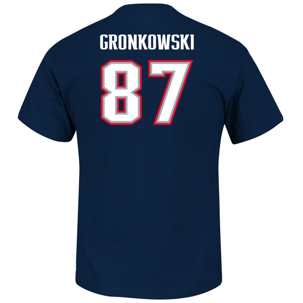 NEW ENGLAND PATRIOTS Men's Eligible Receiver #87 Gronkowski Name and Number Tee