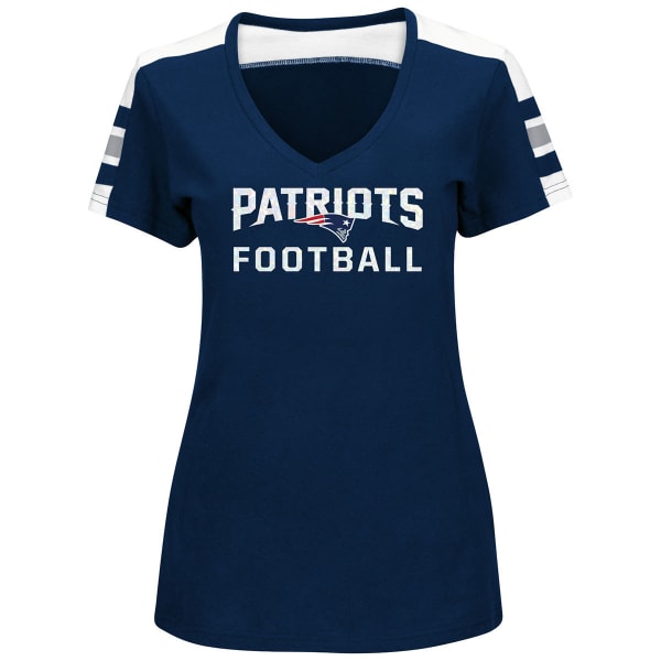 NEW ENGLAND PATRIOTS Women's Pride Playing Short Sleeve V-Neck Tee