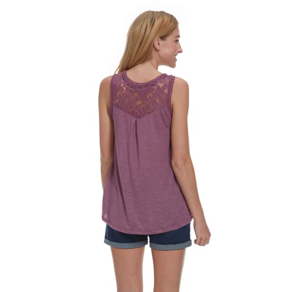 TAYLOR AND SAGE Juniors' Diamond Print Lace Tank