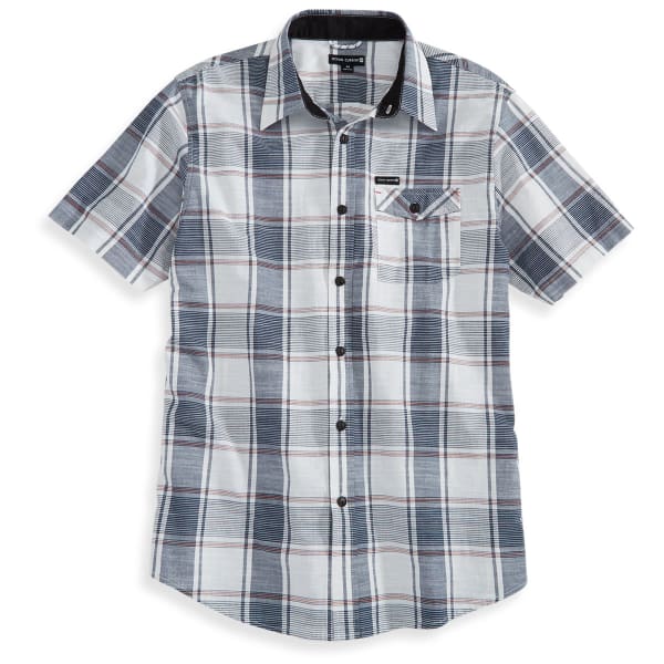 OCEAN CURRENT Guys' Short-Sleeve Akajima Plaid Shirt