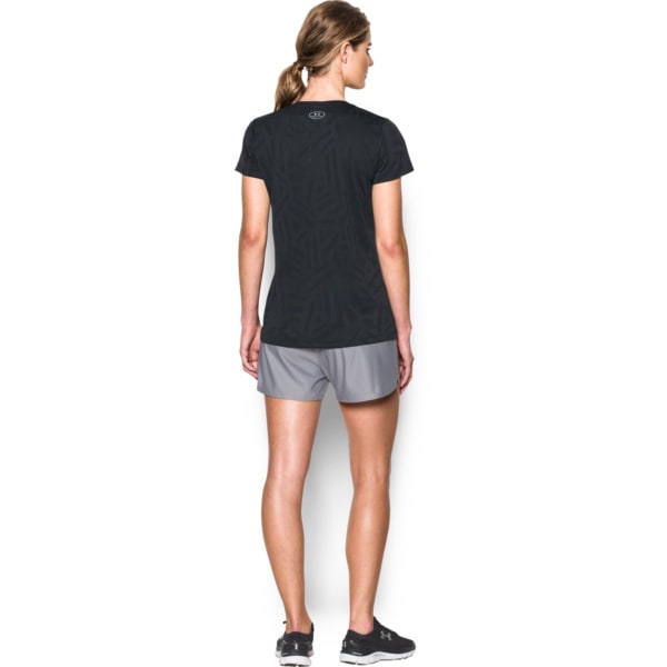 UNDER ARMOUR Women's Tech Jacquard Print V-Neck Tee