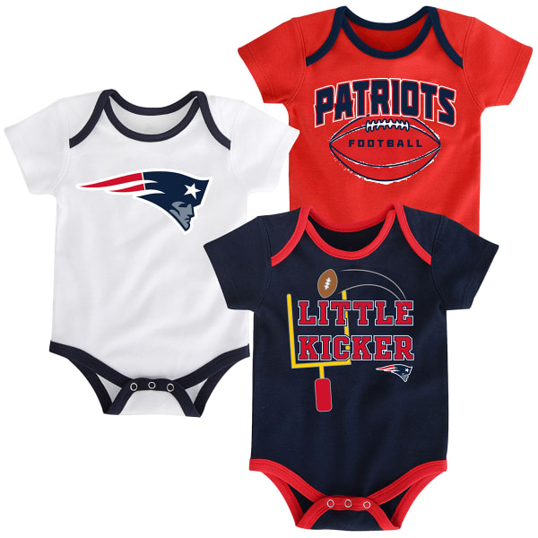 NEW ENGLAND PATRIOTS Infant Boys' Bodysuit Set, 3 Pieces