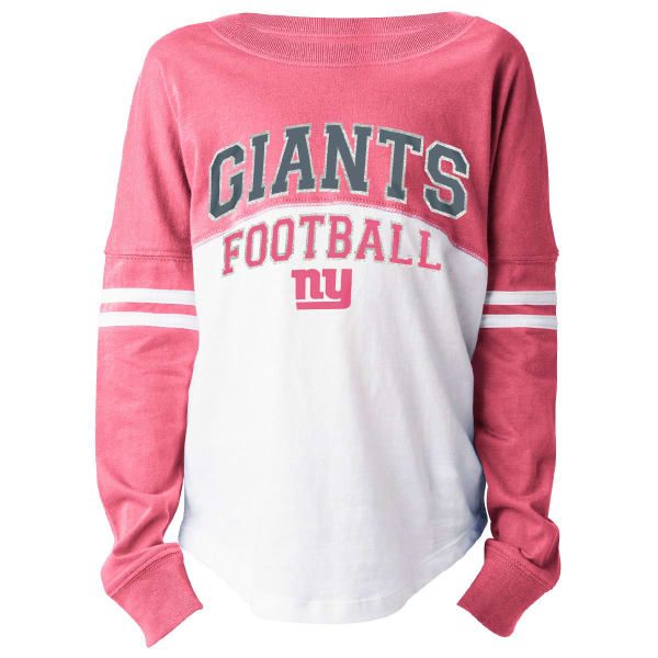 NEW YORK GIANTS Girls' Long Sleeve Spirit Top