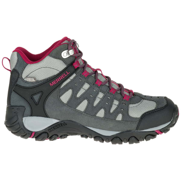 MERRELL Women's Accentor Mid WP Hiking Shoes, Castlerock/Beet Red