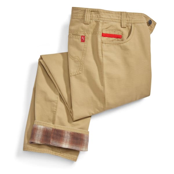 Men's flannel store lined khaki pants