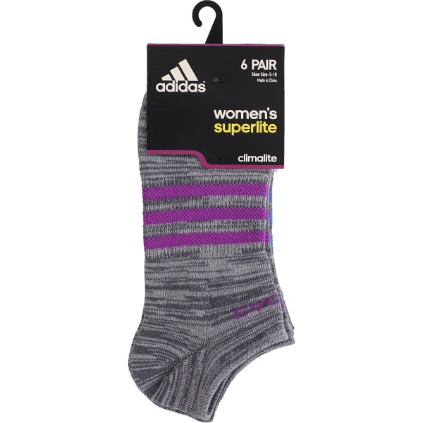 ADIDAS Women's Superlite No-Show Socks, 6-Pack