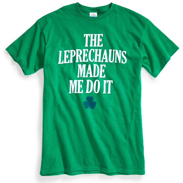 ST. PADDY'S DAY Guys' The Leprechauns Made Me Do It Screen Tee