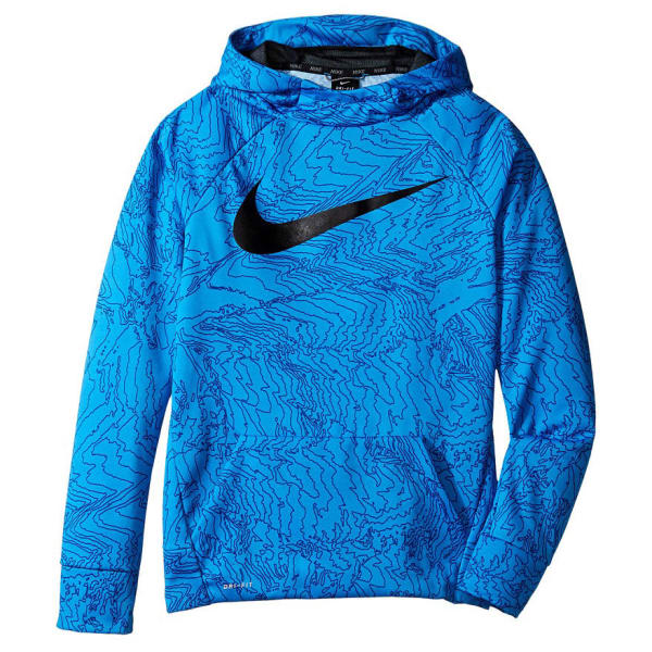 NIKE Big Boys' Therma All-Over Print Pullover Hoodie