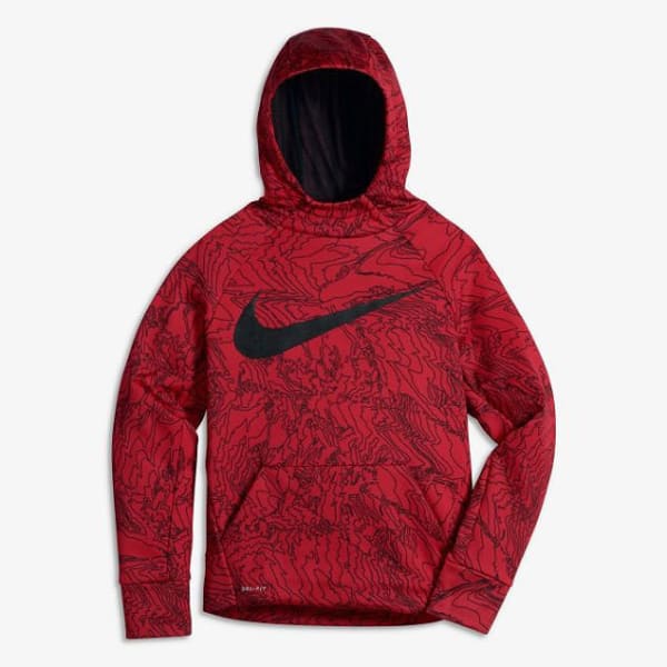 NIKE Big Boys' Therma All-Over Print Pullover Hoodie