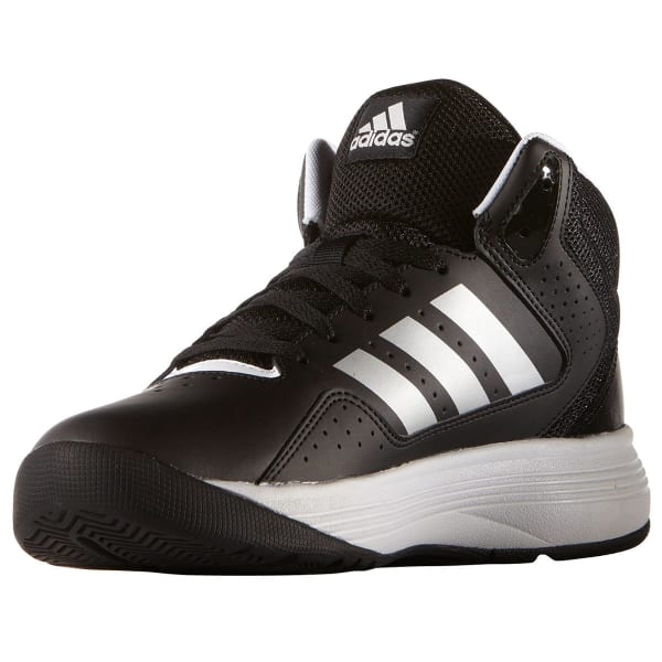 ADIDAS Men's Cloudfoam Ilation Mid Basketball Shoes, Black/Matte Silver