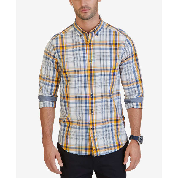 NAUTICA Men's Long Sleeve Woven Poplin