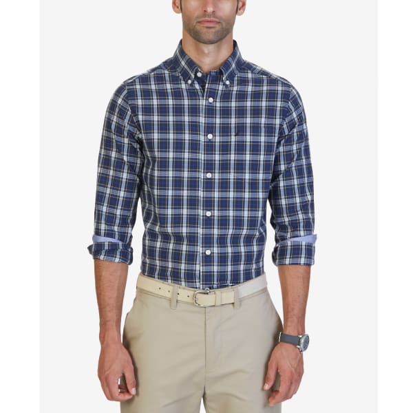 NAUTICA Men's True Plaid Woven Long-Sleeve Shirt