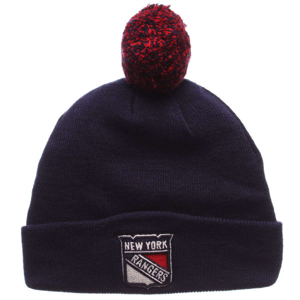 NEW YORK RANGERS Pom Cuffed Knit Hat