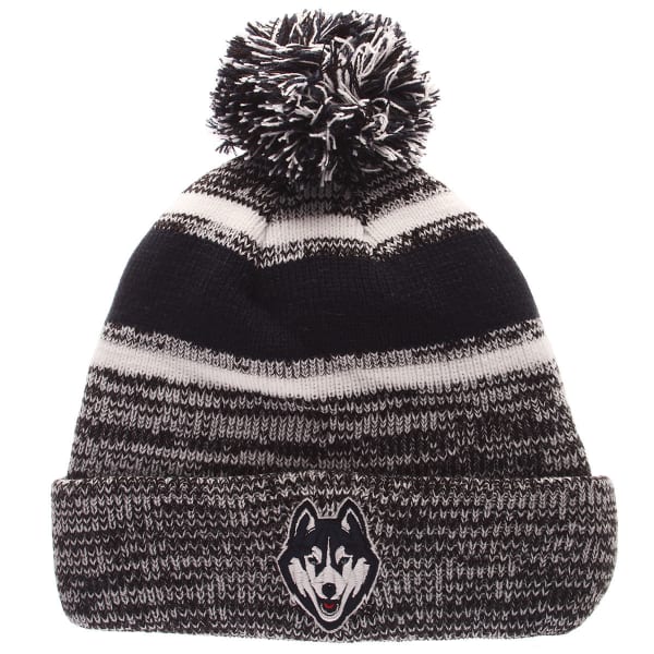 UCONN Granite Cuffed Pom Knit Hat