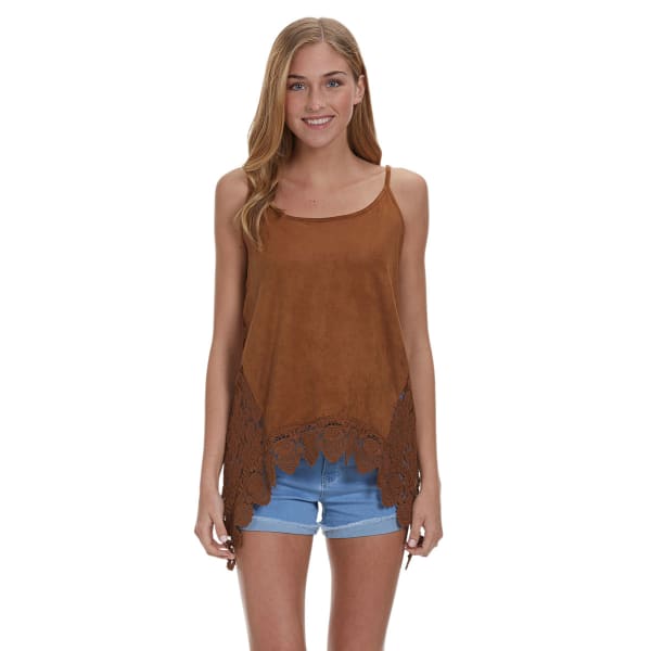 TAYLOR & SAGE Juniors' Suede Tank