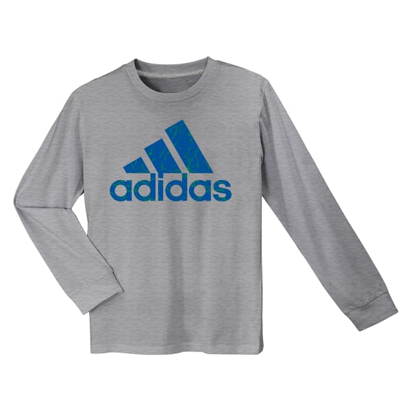 ADIDAS Boys' Crackle Long-Sleeve Logo Tee