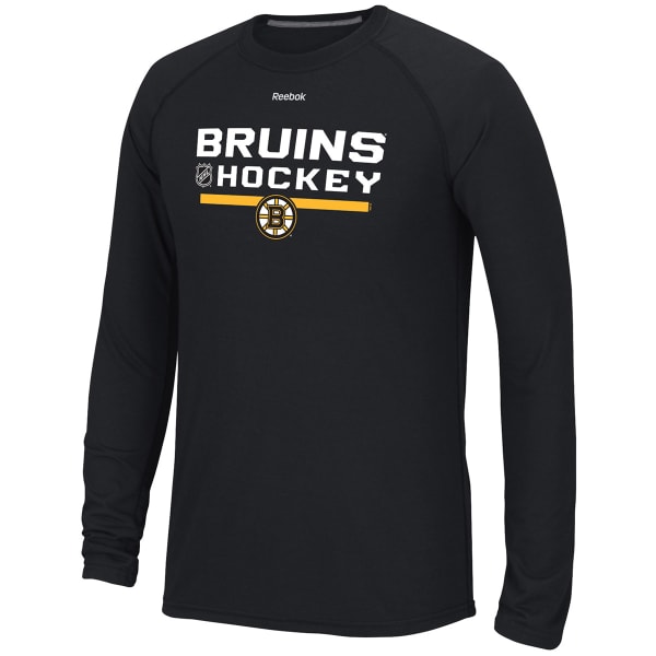 REEBOK Men's Boston Bruins Center Ice Long-Sleeve Tee