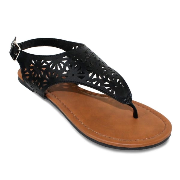 OLIVIA MILLER Women's Laser-Cut Sandals