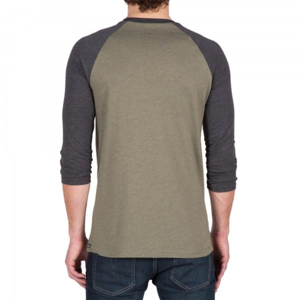 VOLCOM Guys' Heather Staple 3/4 Raglan Tee