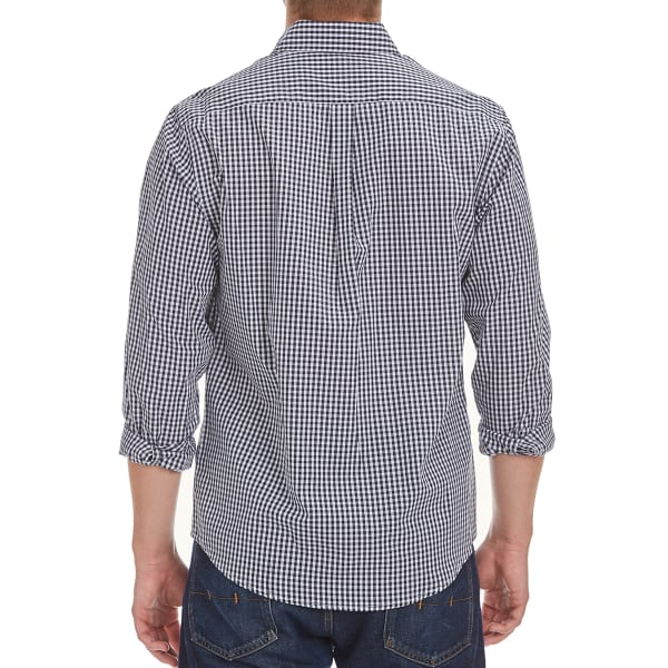 DOCKERS Men's Micro Check Woven Long-Sleeve Shirt