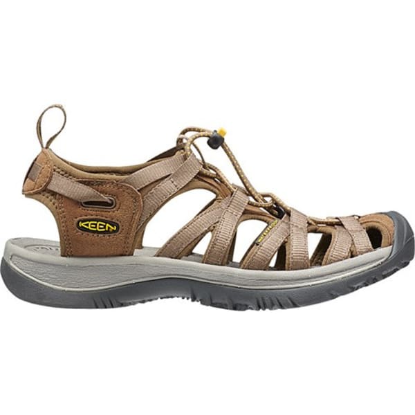 KEEN Women's Whisper Sandals, Coffee Liqueur/Yellow