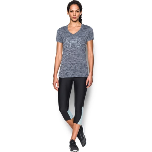 UNDER ARMOUR Women's Tech Twist Branded V-Neck Tee