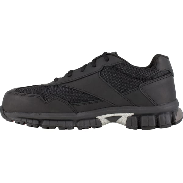 REEBOK WORK Men's Ketia Composite Toe Cross Trainer Shoes, Black/ Silver, Wide
